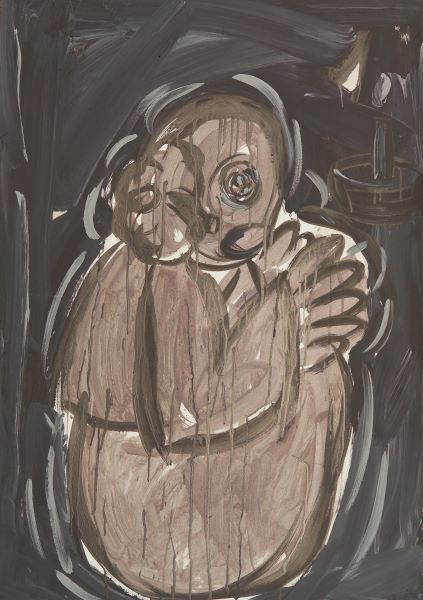 [2007] Prayer, Acrylic Ink on paper, 100x71cm